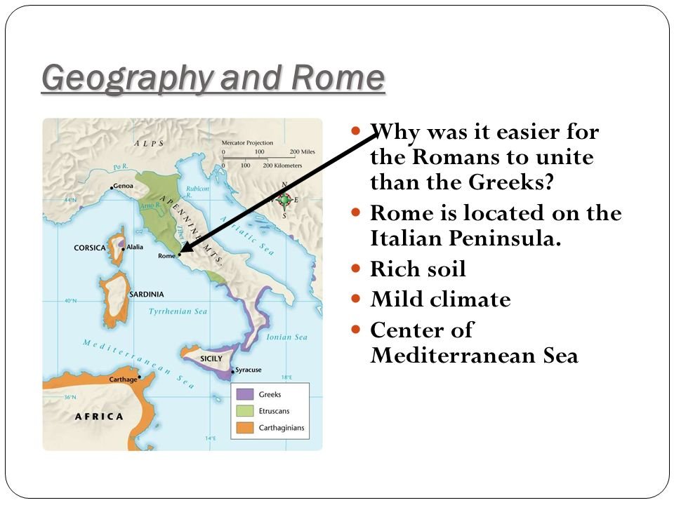 The Geographic Factors Behind Roman Unification In Italy